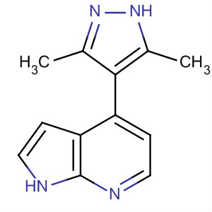 4-(3,5-二甲基-1H-吡唑-4-基)-1H-吡咯并[2,3-b]吡啶结构式_916173-24-5结构式