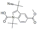 3-(1-氰基-1-甲基乙基)-1H-吲哚-1,5-二羧酸-1-(1,1-二甲基乙基)-5-甲酯结构式_916522-63-9结构式