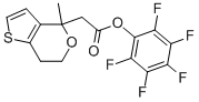 (4-甲基-6,7-二氢-4H-噻吩并[3,2-c]吡喃-4-基)乙酸五氟苯酯结构式_916766-89-7结构式