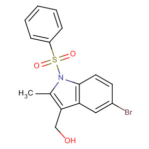 (5-溴-2-甲基-1-(苯基磺酰基)-1H-吲哚-3-基)甲醇结构式_919295-68-4结构式