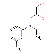 3-(N-乙基-间甲苯氨基)丙烷-1,2-二醇结构式_92-11-5结构式