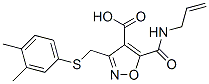 3-[[(3,4-二甲基苯基)硫代]甲基]-5-[(2-丙烯-1-氨基)羰基]-4-异恶唑羧酸结构式_920750-40-9结构式