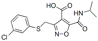 3-[[(3-氯苯基)硫代]甲基]-5-[[(1-甲基乙基)氨基]羰基]-4-异恶唑羧酸结构式_920751-20-8结构式