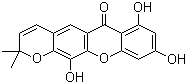 7,9,12-三羟基-2,2-二甲基-2H,6H-吡喃并[3,2-B]氧杂蒽-6-酮结构式_92609-77-3结构式