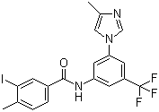 3-碘-4-甲基-N-(3-(4-甲基-1H-咪唑-1-基)-5-(三氟甲基)苯基)苯甲酰胺结构式_926922-18-1结构式