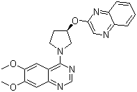 6,7-二甲氧基-4-[(3r)-3-(2-喹噁啉yl氧基)-1-吡咯烷]喹唑啉结构式_927691-21-2结构式