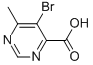 5-溴-6-甲基-4-嘧啶羧酸结构式_933683-74-0结构式