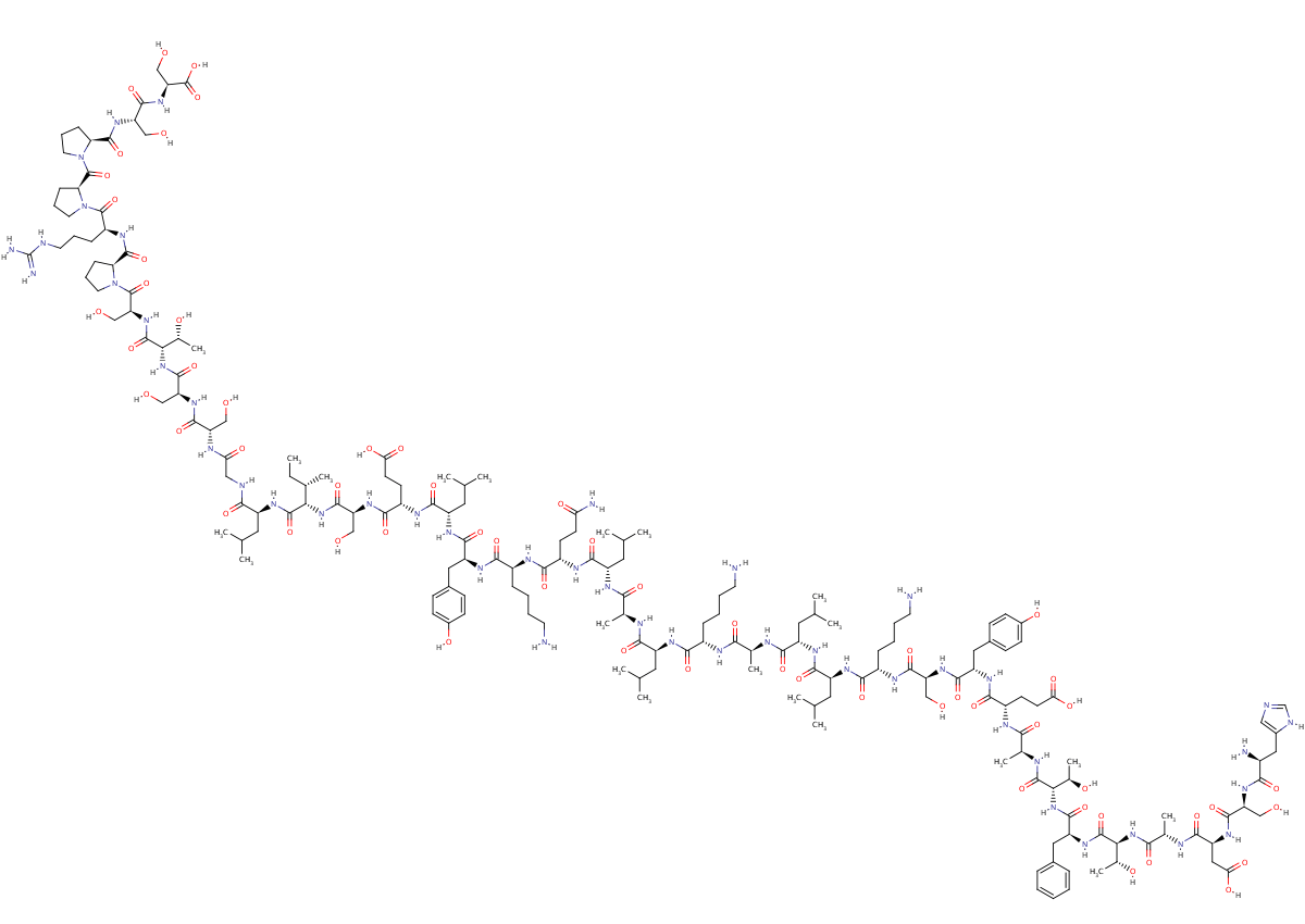 毒蜥肽 I结构式_93438-37-0结构式