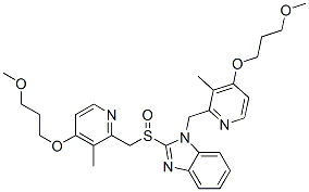 2-{[4-(3-甲氧基丙氧基)-3-甲基吡啶-2-基]甲亚磺酰基}-1-[4-(3-甲氧基丙氧基)-3-甲基吡啶-2-基]甲基苯并咪唑结构式_935260-92-7结构式