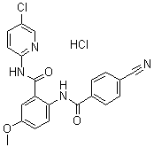N-(5-chloro-2-pyridinyl)-2-[(4-cyanobenzoyl)amino]-5-methoxybenzamide hydrochloride Structure,936539-81-0Structure