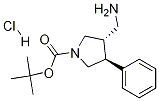 反式-叔丁基 3-(氨基甲基)-4-苯基吡咯烷-1-羧酸盐酸盐结构式_939823-97-9结构式