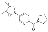 1-吡咯烷[5-(4,4,5,5-四甲基-1,3,2-二噁硼烷-2-基)-2-吡啶]-甲酮结构式_940314-18-1结构式