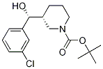 (3r)-3-[(r)-(3-氯苯基)羟基甲基]-1-哌啶羧酸 1,1-二甲基乙酯结构式_942142-74-7结构式