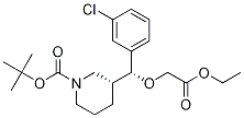 (R)-3-((r)-(3-氯苯基)(2-乙氧基-2-氧代乙氧基)甲基)哌啶-1-羧酸叔丁酯结构式_942142-76-9结构式