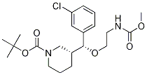 (3r)-3-[(r)-(3-氯苯基)[2-[(甲氧基羰基)氨基]乙氧基]甲基]-1-哌啶羧酸 1,1-二甲基乙酯结构式_942142-79-2结构式