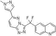 6-[二氟[6-(1-甲基-1H-吡唑-4-基)-1,2,4-噻唑并[4,3-b]吡嗪-3-基]甲基]-喹啉结构式_943540-75-8结构式