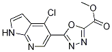 5-(4-氯-1H-吡咯并[2,3-B]吡啶-5-基)-1,3,4-噁二唑-2-羧酸甲酯结构式_944123-60-8结构式