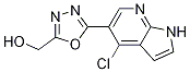 5-(4-氯-1H-吡咯并[2,3-B]吡啶-5-基)-1,3,4-噁二唑-2-甲醇结构式_944123-74-4结构式