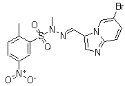 2-甲基-5-硝基苯磺酸 (2E)-2-[(6-溴咪唑并[1,2-A]吡啶-3-基)亚甲基]-1-甲酰肼结构式_945619-31-8结构式