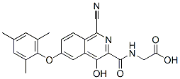 n-[[1-氰基-4-羟基-6-(2,4,6-三甲基苯氧基)-3-异喹啉]羰基]-甘氨酸结构式_945739-88-8结构式