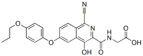 Glycine, n-[[1-cyano-4-hydroxy-6-(4-propoxyphenoxy)-3-isoquinolinyl]carbonyl]- Structure,945739-93-5Structure