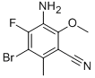 3-氨基-5-溴-4-氟-2-甲氧基-6-甲基苯甲腈结构式_945963-93-9结构式