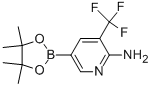 5-(4,4,5,5-四甲基-1,3,2-二噁硼烷-2-基)-3-(三氟甲基)吡啶-2-胺结构式_947249-01-6结构式