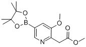 3-甲氧基-5-(4,4,5,5-四甲基-1,3,2-二噁硼烷-2-基)-2-吡啶乙酸甲酯结构式_947688-89-3结构式