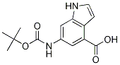 6-(叔丁氧羰基氨基)-1H吲哚-4-甲酸结构式_948015-63-2结构式
