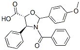 (4S,5R)-3-苯甲酰基-2-(4-甲氧基苯基)-4-苯基-5-恶唑啉羧酸结构式_949023-16-9结构式