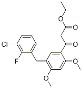 Ethyl 3-(5-(3-chloro-2-fluorobenzyl)-2,4-dimethoxyphenyl)-3-oxopropionate Structure,949465-81-0Structure