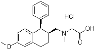 REL-N-甲基-N-[[(1R,2S)-1,2,3,4-四氢-6-甲氧基-1-苯基-2-萘基]甲基]甘氨酸盐酸盐结构式_949588-40-3结构式