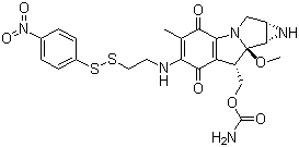 N-7-(2-(硝基苯基二硫代)乙基)丝裂霉素 c结构式_95056-36-3结构式