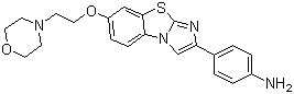 2-(4-氨基苯基)-7-(2-吗啉-4-基-乙氧基)咪唑并[2,1-b]-[1,3]苯并噻唑结构式_950769-61-6结构式