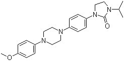 1-[4-[4-(4-甲氧基苯基)-1-哌嗪]苯基]-3-(1-甲基乙基)-2-咪唑啉酮结构式_95182-50-6结构式