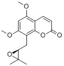 (S)-8-[(3,3-二甲基环氧乙烷基)甲基]-5,7-二甲氧基-2H-1-苯并吡喃-2-酮结构式_95188-34-4结构式