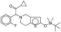 2-(2-((叔丁基二甲基甲硅烷基)氧基)-6,7-二氢噻吩并[3,2-c]吡啶-5(4H)-基)-1-环丙基-2-(2-氟苯基)乙酮结构式_952340-38-4结构式