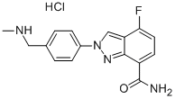 4-氟-2-[4-[(甲基氨基)甲基]苯基]-2H-吲唑-7-羧胺盐酸盐结构式_952475-76-2结构式