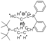 1-[二(1,1-二甲基乙基)膦基]-1,2,3,4,5-环戊烷五基化合物与1-(二苯基膦基)-1,2,3,4,5-环戊烷五基铁盐(1:1:1)结构式_95408-38-1结构式