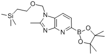 2-甲基-6-(4,4,5,5-四甲基-1,3,2-二噁硼烷-2-基)-3-((2-(三甲基甲硅烷基)乙氧基)甲基)-3H-咪唑并[4,5-b]吡啶结构式_956034-65-4结构式