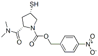 (2S,4S)-2-(二甲基氨基甲酰)-4-巯基-1-(对硝基苄氧基甲酰)-1-吡咯烷结构式_96034-64-9结构式