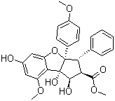 (1R,2R,3S,3AR,8BS)-2,3,3A,8B-四氢-1,6,8B-三羟基-8-甲氧基-3A-(4-甲氧基苯基)-3-苯基-1H-环戊并[B]苯并呋喃-2-甲酸甲酯结构式_960365-65-5结构式