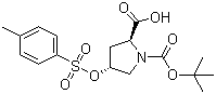 (2S,4r)-4-[[(4-甲基苯基)磺酰基]氧基]-1,2-吡咯烷二羧酸 1-(叔丁基)酯结构式_96314-28-2结构式