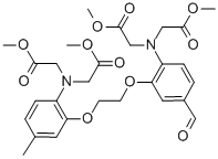 N-[2-[2-[2-[双(2-甲氧基-2-氧代乙基)氨基]-5-甲酰基苯氧基]乙氧基]-4-甲基苯基]-n-(2-甲氧基-2-氧代乙基)-甘氨酸甲酯结构式_96315-11-6结构式