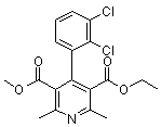 4-(2,3-二氯苯基)-2,6-二甲基-3,5-吡啶二羧酸3-乙基5-甲酯结构式_96382-71-7结构式