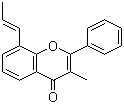 (E)-3-甲基-2-苯基-8-(1-丙烯基)-4H-色烯-4-酮结构式_97070-55-8结构式