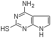 2-巯基-4-氨基-7H-吡咯[2,3-d]嘧啶结构式_98198-24-4结构式