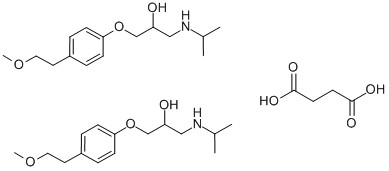 琥珀酸美托洛尔结构式_98418-47-4结构式