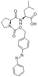 1-[({4-[(E)-苯基偶氮]苄基}氧基)羰基]脯氨酰亮氨酸结构式_98640-71-2结构式