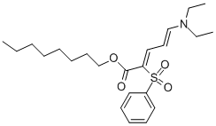 5-N,N-二乙基氨基-2-苯基磺酰基-2,4-戊二酸辛酯结构式_98835-90-6结构式